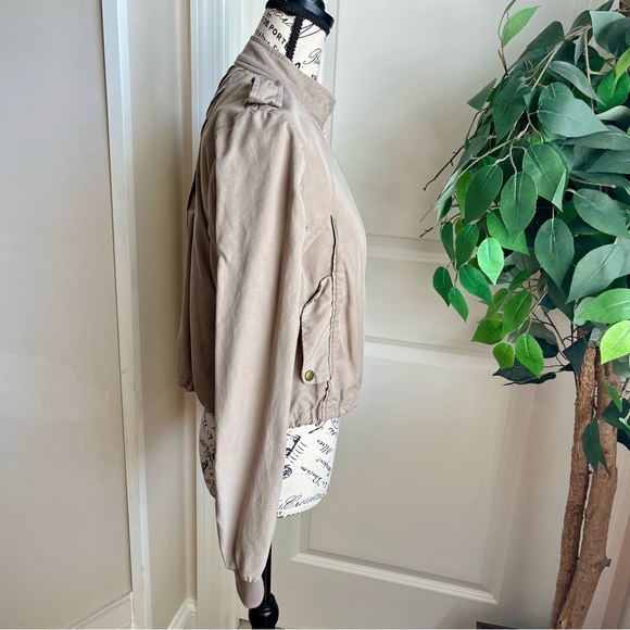 Anthro Daughters of the Liberation Fly Me Away Anorak Bomber Jacket Tan Sz M - Picture 8 of 16